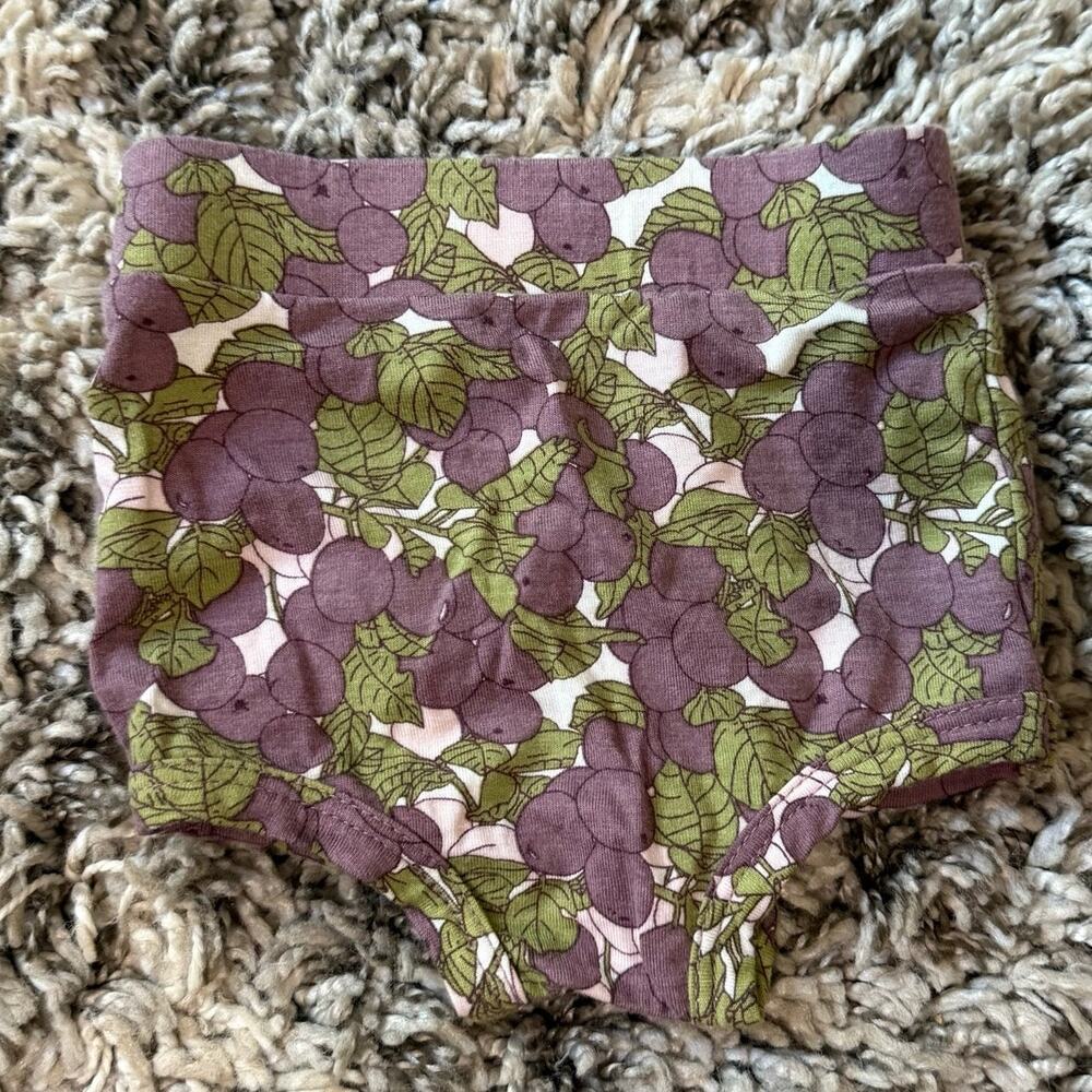 Kate Quinn Baby Girl Shorties Shorts Bloomers Cotton Knit Purple Plum 0-3 Months